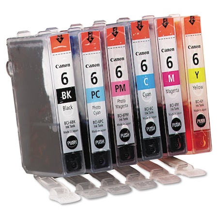 Canon Ink Cartridge, Bci-6 Six Pack, PK6 4705A018
